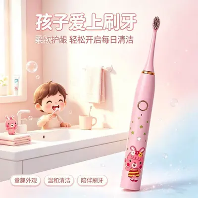 儿童牙刷嘉莱雅批发智能充电声波式软毛福派礼品批发儿童电动牙刷