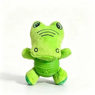 Chewable soft rubber dog toy, plush squeaky training toy - 10