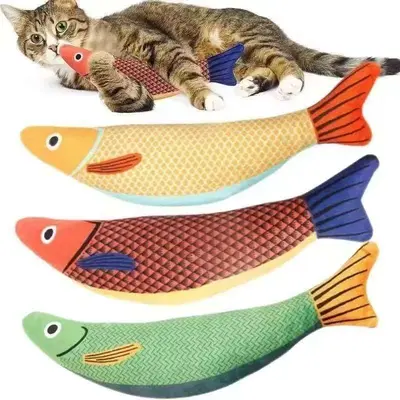 Simulated Saury Fish Cat Toy, Bite-Resistant - 6