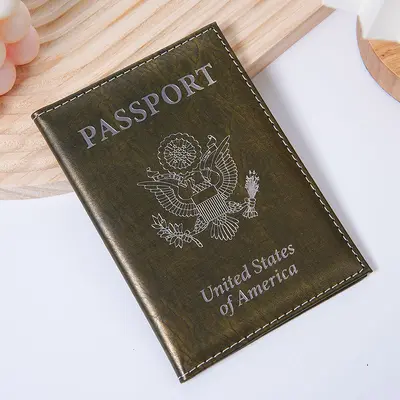 Sınır Ötesi Stok Pasaport Cüzdanı Amazon PU Deri Pasaport Defteri Logo Özelleştirmeli Seyahat Pasaport Cüzdanı Koruma Kılıfı Çok Fonksiyonlu - 11