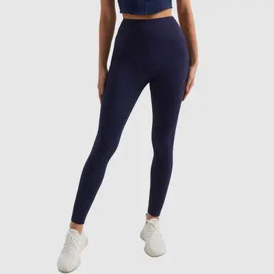 Women's Nude Nine-Point Yoga Pants, High Waist Butt Lift - 9