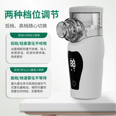 Portable Ultrasonic Nebulizer for Home Use, Quiet Handheld Inhaler for Adults and Children