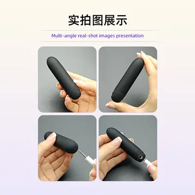 USB-Aufladbarer Mini-Massagestab, wasserdicht, leiser Betrieb, mattschwarz