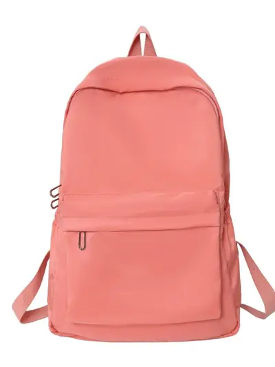 Women's Daily Backpack, Solid Colour, Large Capacity School and Travel Bag - 6