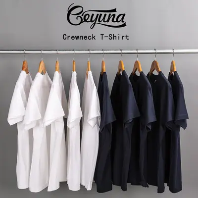 230g Heavyweight 100% Cotton Short Sleeve T-Shirt, Solid White, Unisex