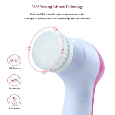 Elektrisches 5-in-1, 7-in-1 Gesichtsreinigungsgerät, Rotationswerkzeug, Porenreinigungsbürste, großes LED-Schönheitsgerät.