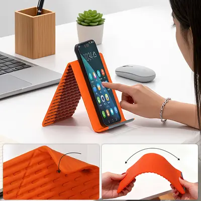 Phone Stand Silicone Desktop Tablet Laptop Stand Creative Flexible Foldable Transformable Lazy Person Travel Anti-Shake Bracket