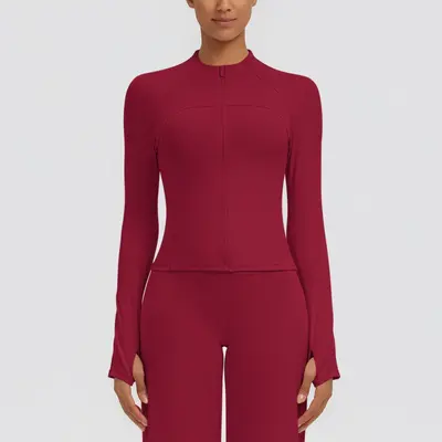 Women's Quick-Dry Thin Zip Yoga Jacket, Breathable - 9