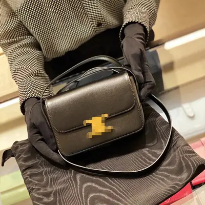 Women's genuine leather bag, small square style, single-shoulder crossbody - 8