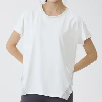 瑜伽服女健身短袖透气速干吸湿排汗户外跑步休闲运动宽松健身服