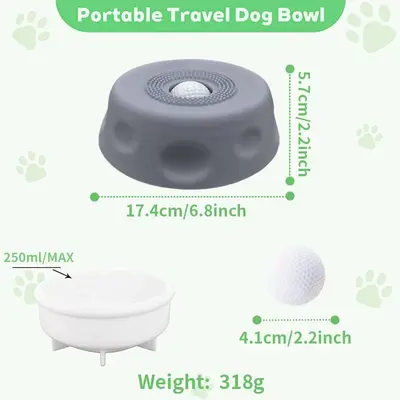 Pet Slow Feeder Bowl, Anti-Slip Dog Lick Bowl for Liquid Food