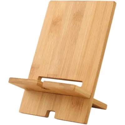 Handyhalter aus Bambusholz mit Tablet-Sockel aus massivem Holz