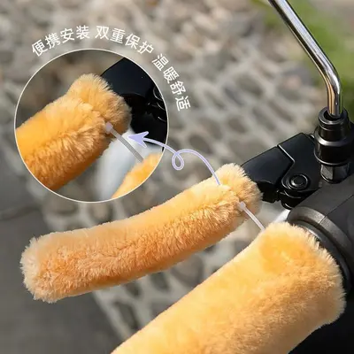 Winter-Plüsch-Lenkergriffe, rutschfest, für E-Bikes und Motorräder