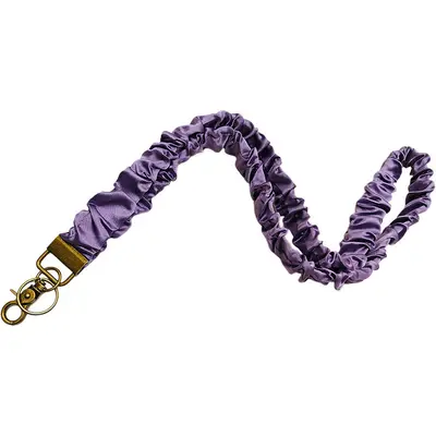 Large loop lanyard ID badge holder with metal buckle and long neck strap - 11