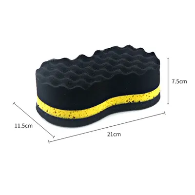 Car washing sponge high density wave honeycomb water absorption large 8-shaped sponge block car cleaning wax polishing tool - 6