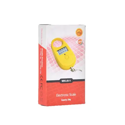 Sınır ötesi Weiheng WH-A11 ultra mini dijital el çantası küçük kanca ölçeği asılı ölçekli paket ölçeği 25 kg ağırlık hassasiyeti 5g - 6