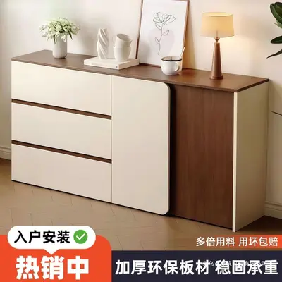 Minimalistisches Sideboard zum Anlehnen an die Wand, Wohnzimmer-Schrank