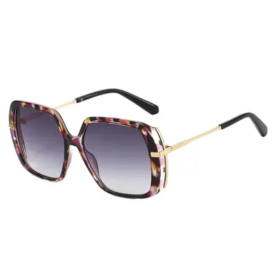 Unisex Large-Frame Sunglasses, Contrast Color Design - 5
