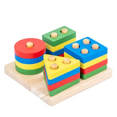 Holz-Lernbausteine für Babys mit Perlenlabyrinth-Xylophon - 8