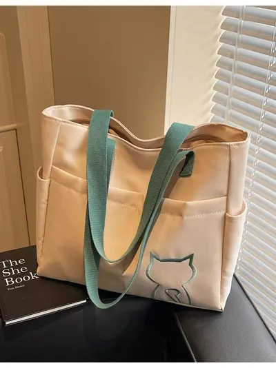 2025 neue großvolumige Handtasche für Pendler, elegante und vielseitige Tote-Tasche, hochwertige literarische und künstlerische Business-Umhängetasche