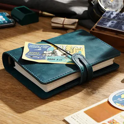 A5 Ring-Bound Leather Notebook Travel Journal Handmade Notebook A6 A7 Portable Notebook