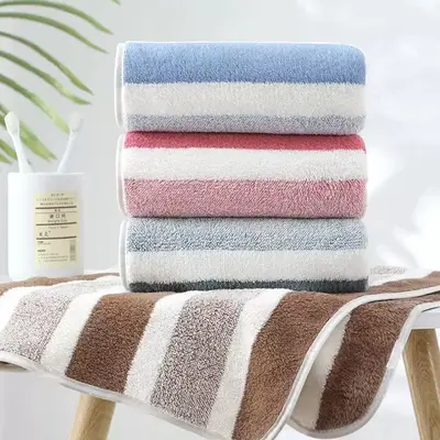 Sınır ötesi havlu banyo havlusu seti mercan kadife havlu ev erkek ve kadın yüz lif banyo havlusu Yüz havlusu - 5