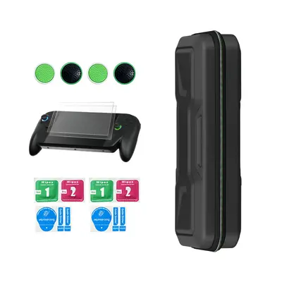 RG XBX Ally Handheld Game Console Storage Bag + RG XBX Ally Tempered Glass Film + Joystick Cap Hard Case Set