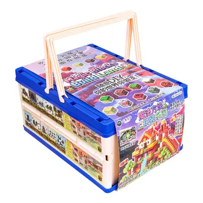 Magnetic building blocks creative puzzle set with carrying case