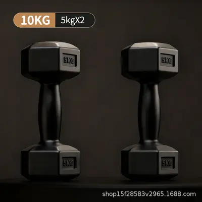 Dumbbell Men's Fitness Home Equipment Female Kettlebell Arm Muscle Training Pair Rubber Coated Hexagonal Dumbbell Set Dormitory Student - 10