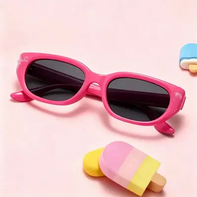 Rosa Cat-Eye-Konzertsonnenbrille im Star-Stil - 3