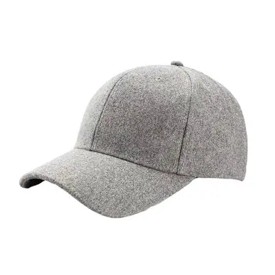 Cross-Border Korean Style Wool Baseball Cap with Large Head Circumference Custom Embroidered Logo Women's Sun Protection Visor Hat Men