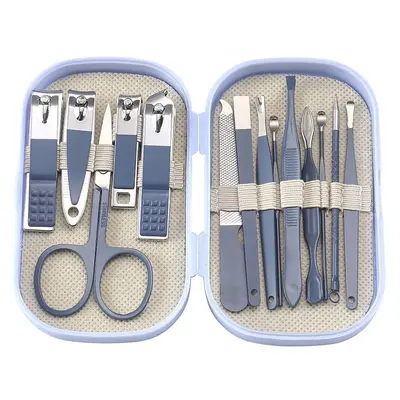 8-piece nail scissors set, precise and practical, pedicure storage box simple 14-piece manicure tool set