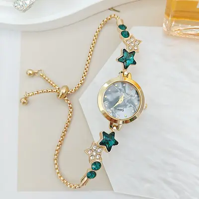 Women's bracelet watch, diamond, lightweight luxury, high-end, star design