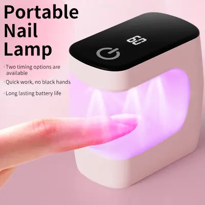Mini kare UV-LED tırnak lambası, hızlı kuruyan jel ışığı - 2