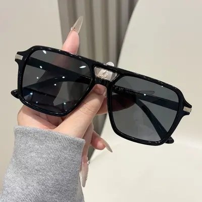 4er-Set Damen-Sonnenbrille, doppelter Steg, großer Rahmen, UV-Schutz