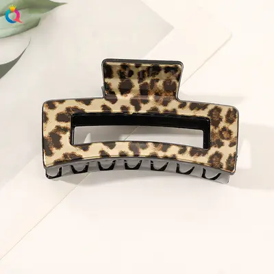 Qiyue Cross-border Printed Hair Clip Shark Clip Leopard Print Temperament Large Summer High-end Clip Hair Accessories Wholesale - 9