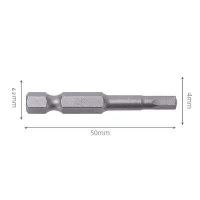 50 mm S2 H5 Hex Screwdriver Bit for Pneumatic and Electric Drills - 10