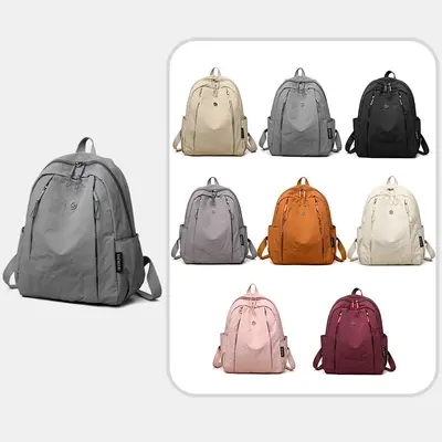 Unisex Waterproof Oxford Nylon Multi-Pocket Backpack - 3