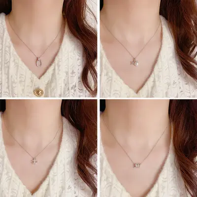Minimalist Silver Collarbone Chain, Gold Electroplating - 3