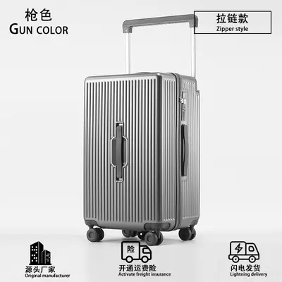 Women's Wide Trolley Luggage 20 Inch, Durable, Combination Lock - 10