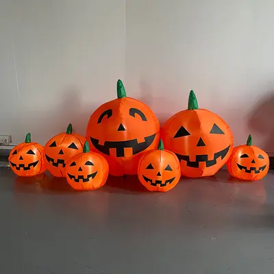 Inflatable Halloween Pumpkin Skull Ghost Illuminated Decoration Figure - 9