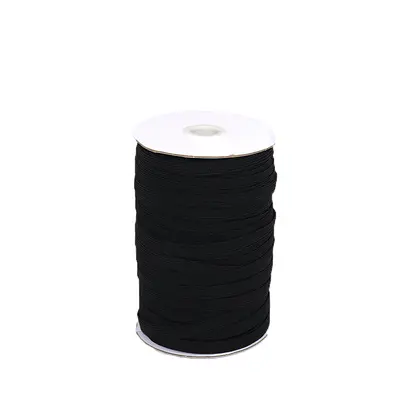 Flat Elastic Band 3-15 mm, Black and White, High Elasticity - 6