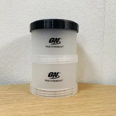 Optimon Multi-Layer Powder Box, Portable Supplement Storage Container - 12