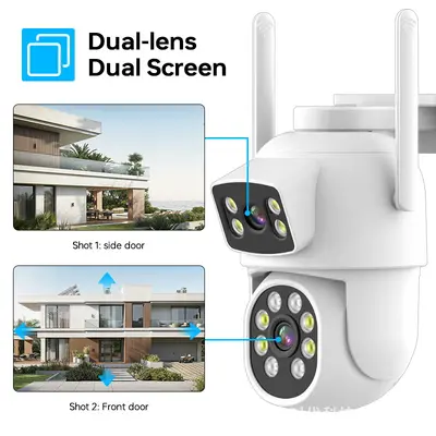12 inç kablosuz gözetleme seti, 4MP çift lens, WIFI, 4 kamera - 3
