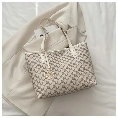 Printed Women's Tote Bag, Single-Shoulder Everyday Work Bag - 9