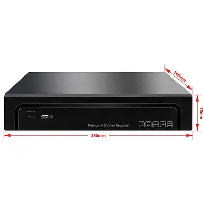 16 kanallı POE NVR video kaydedici H265 HD