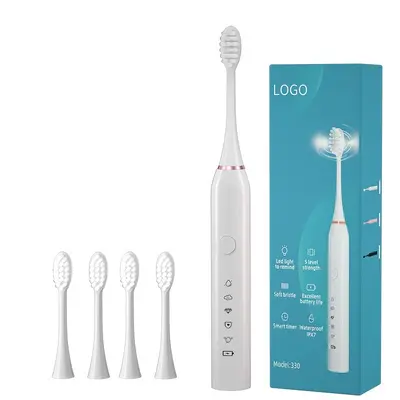 Rechargeable Electric Toothbrush for Adults, Soft Bristles, Couple Set - 10