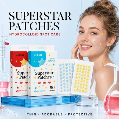 Stern-Akne-Patch Hydrokolloid farbig Aknebehandlung unsichtbar - 2