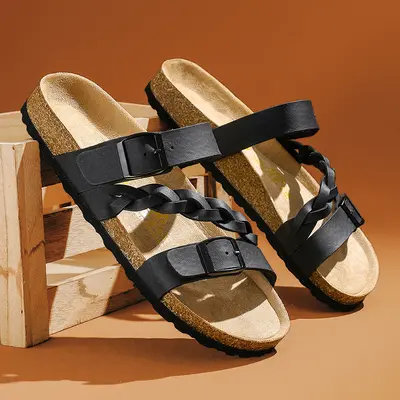 Men's Cork Flip-Flops, Thick Sole, Summer Style - 12
