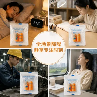 Foam Earplugs for Sleep, Noise Reduction, Slow Rebound